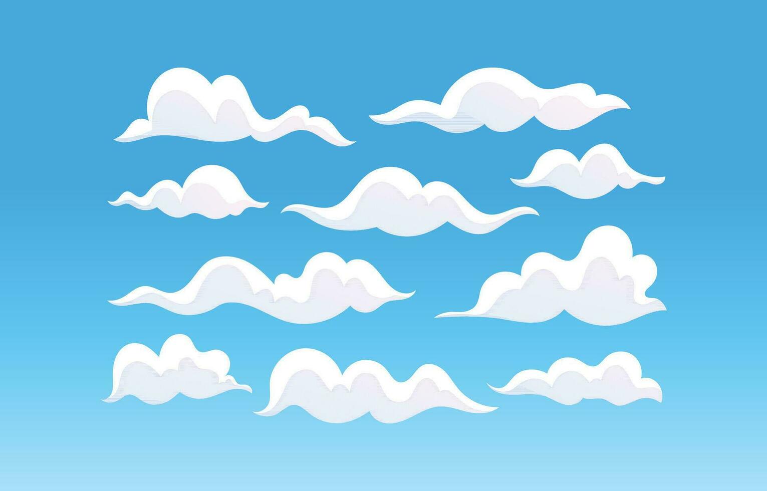 mooi wolken in vector