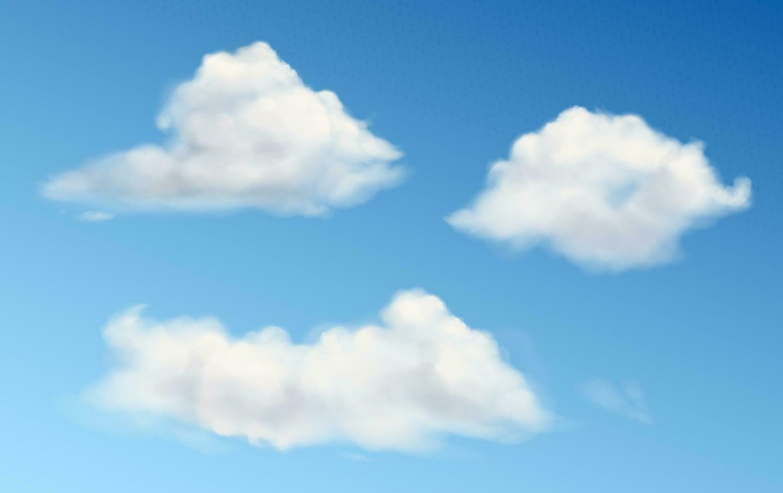 vector wit pluizig wolken in blauw lucht