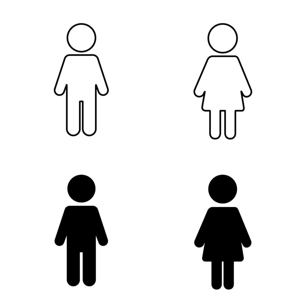 mannetje en vrouw icoon vector set. geslacht illustratie teken verzameling. Mens en vrouw symbool of logo.