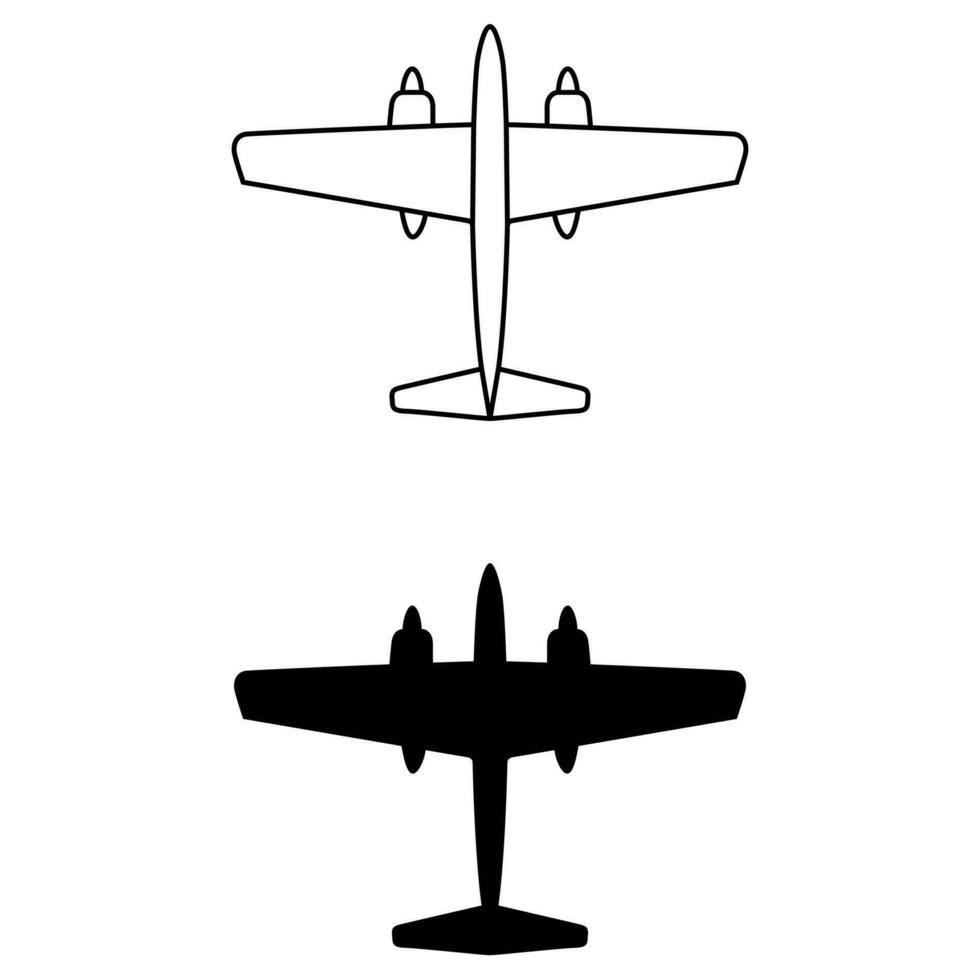 vliegtuig icoon vector set. vliegtuig illustratie teken verzameling. vlak symbool of logo.