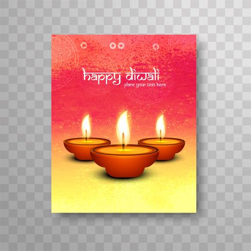 Moderne kleurrijke diwali brochure achtergrond vector