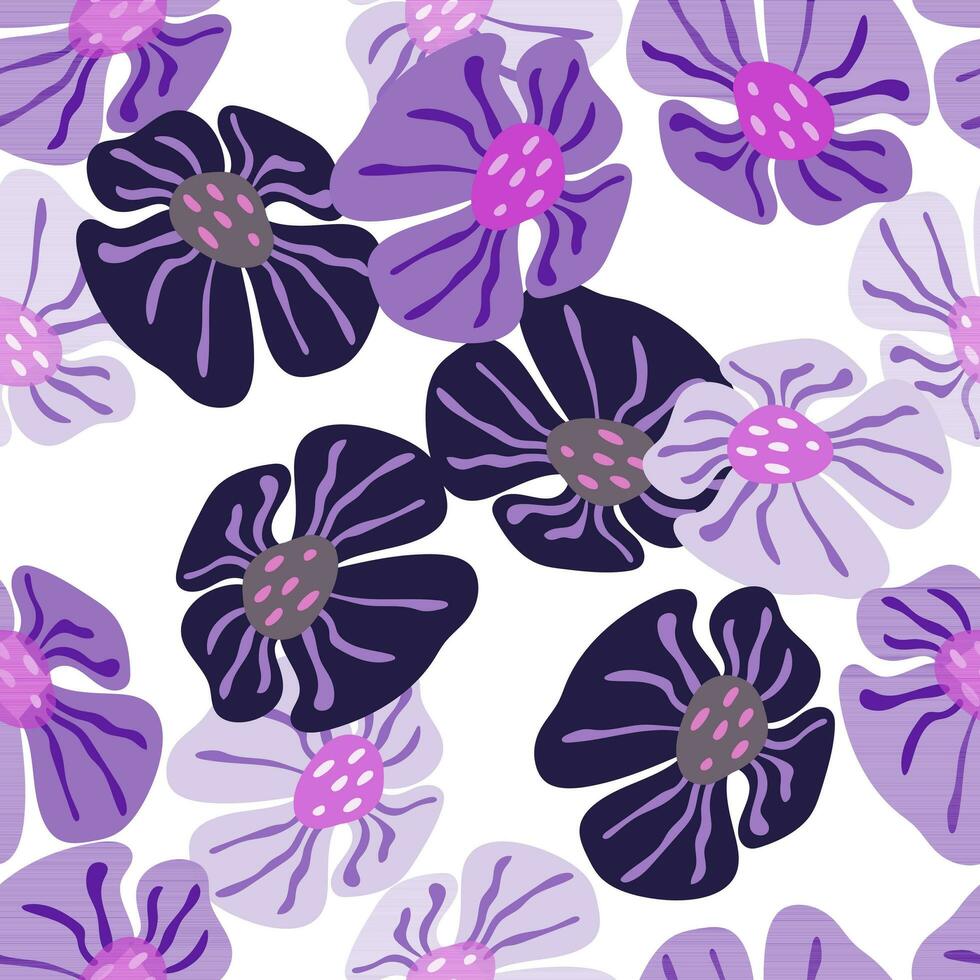 hedendaags groot knop bloem naadloos patroon. schattig gestileerde bloemen achtergrond. vector