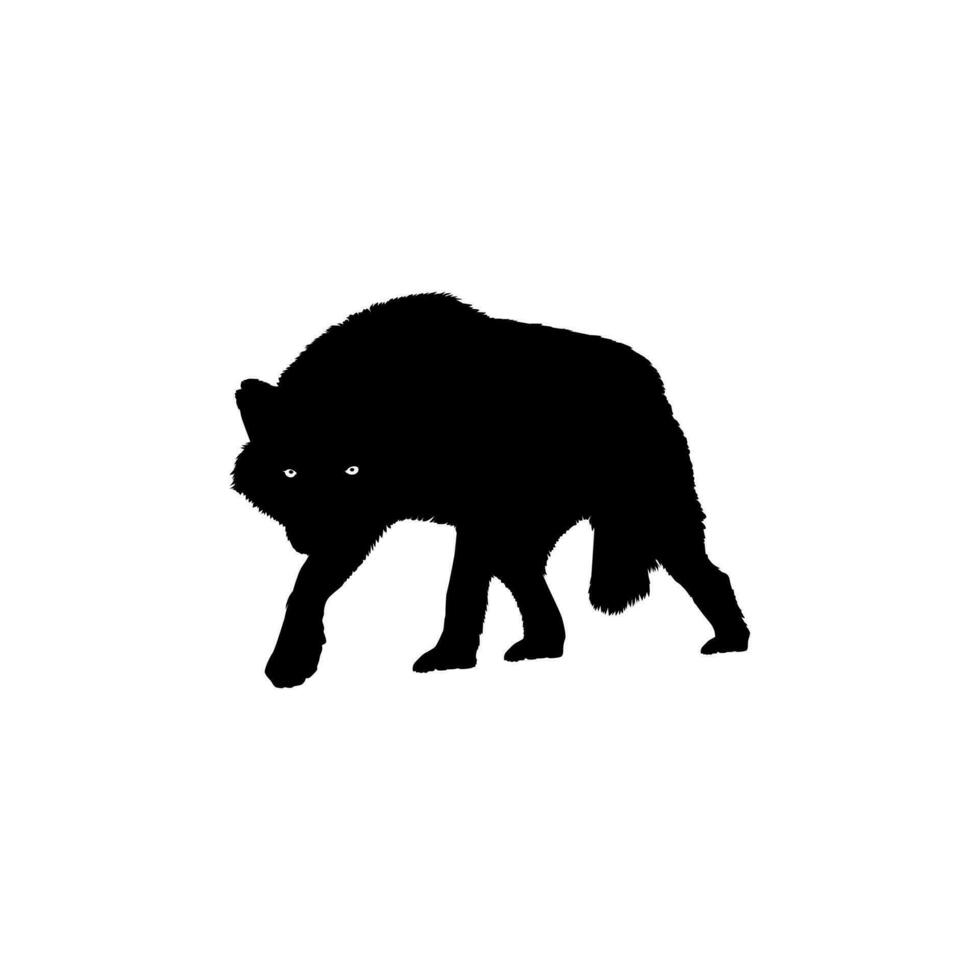 wolf silhouet voor logo type, kunst illustratie, pictogram, website, apps of grafisch ontwerp element. vector illustratie