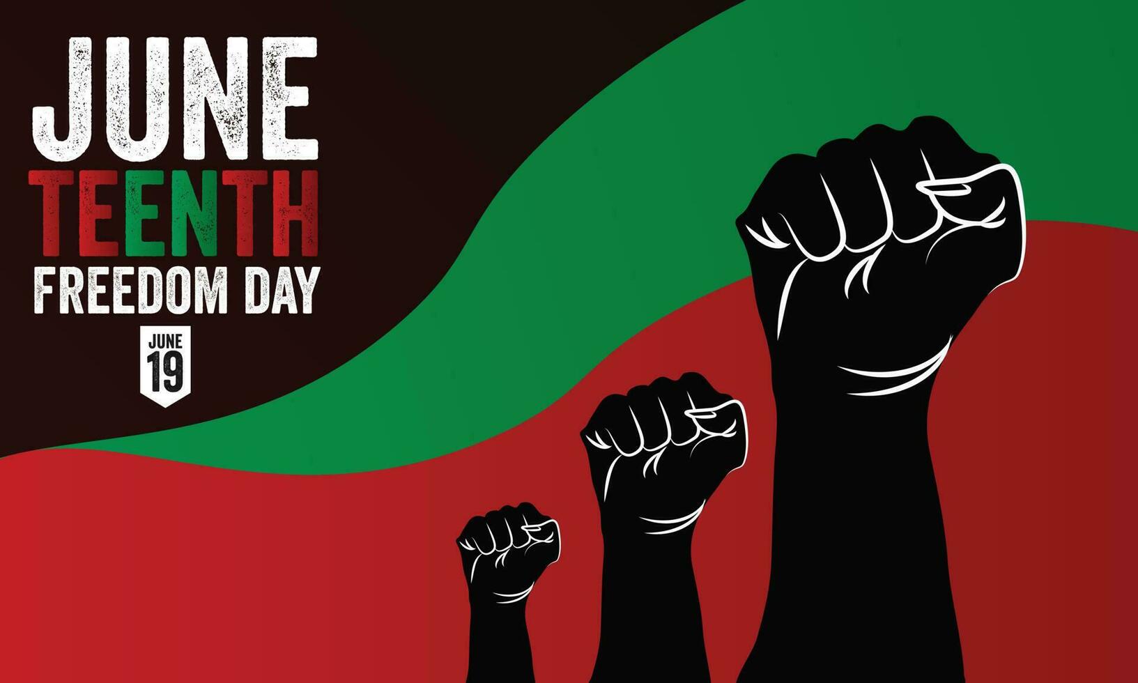 juneteenth dag, viering vrijheid, emancipatie dag in 19 juni, Afro-Amerikaans geschiedenis en erfenis. vector