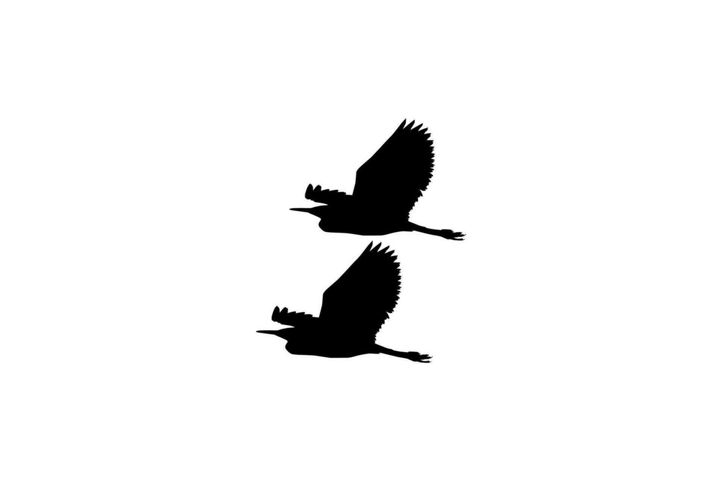 paar- van de zwart reiger vogel, egretta ardesica, ook bekend net zo de zwart zilverreiger silhouet voor kunst illustratie, logo, pictogram, website, of grafisch ontwerp element. vector illustratie