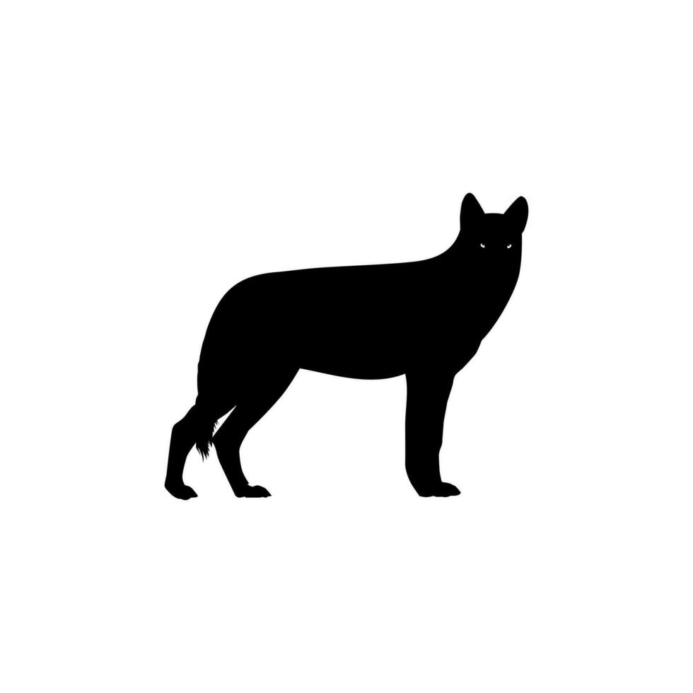 wolf silhouet voor logo type, kunst illustratie, pictogram, website, apps of grafisch ontwerp element. vector illustratie