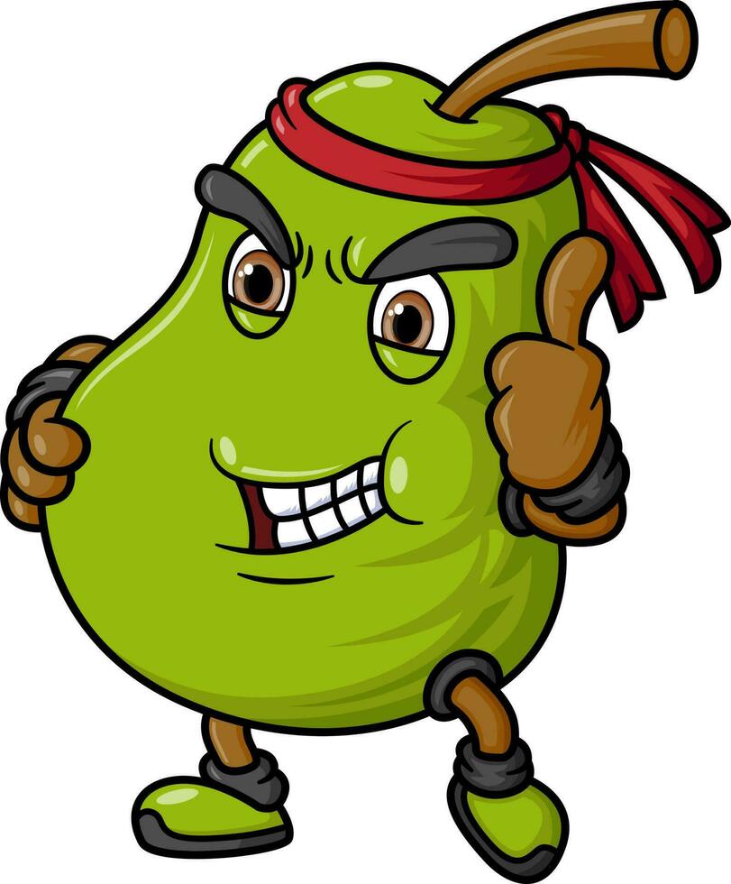 avocado tekenfilm karakter mascotte ontwerp vector