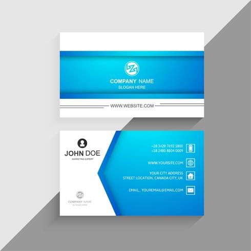 Sjabloon voor abstract blue creative visitekaartjesontwerp vector