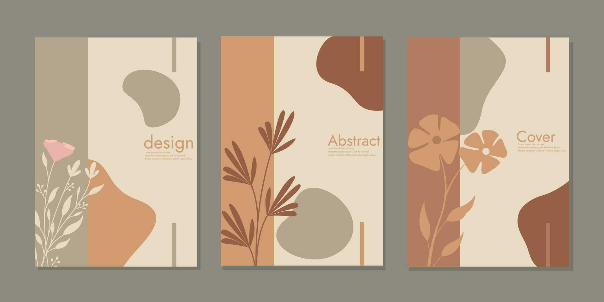 abstract Hoes vector ontwerp sjabloon met hand- getrokken bloemen decoratie. natuur achtergrond. voor decoreren presentaties, brochures, catalogi, affiches, boeken, tijdschriften