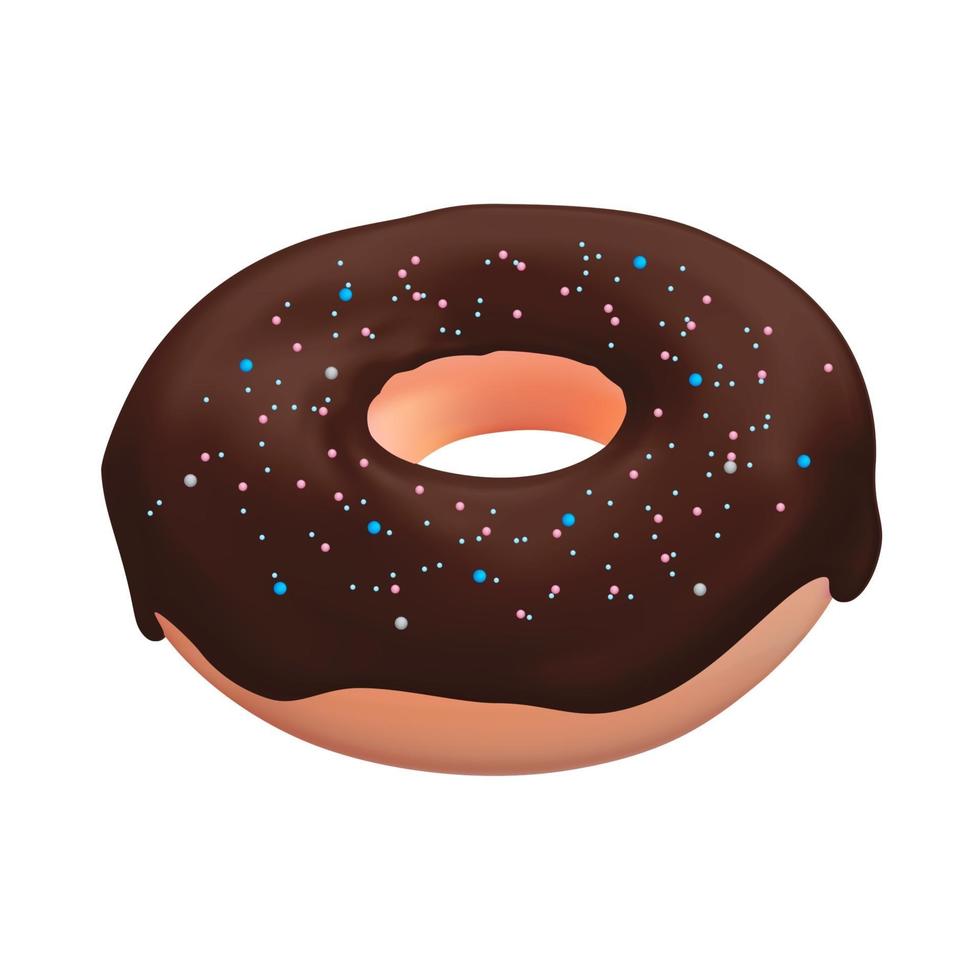 realistische 3d zoete smakelijke donut vector