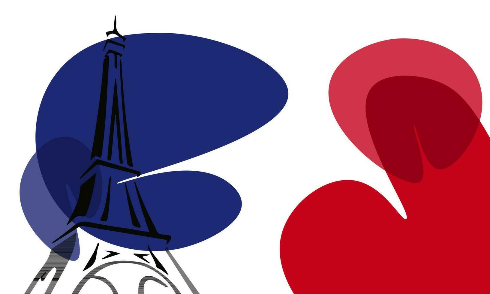 Frankrijk achtergrond met eiffel illustratie. vector landschap