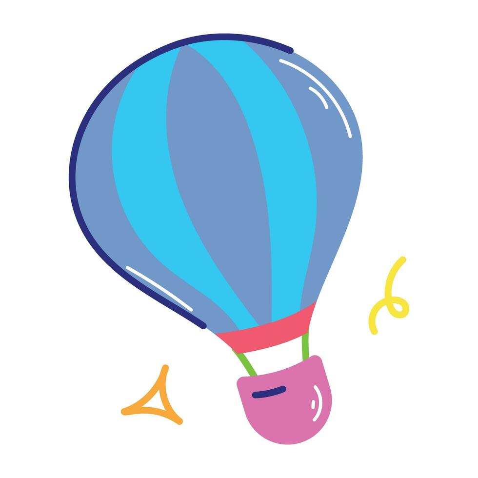 trendy hete ballon vector