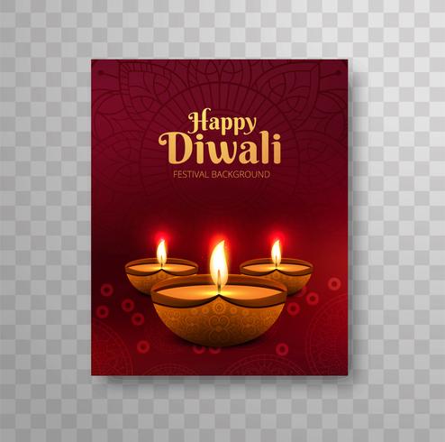 Moderne brochure van Happy Diwali vector