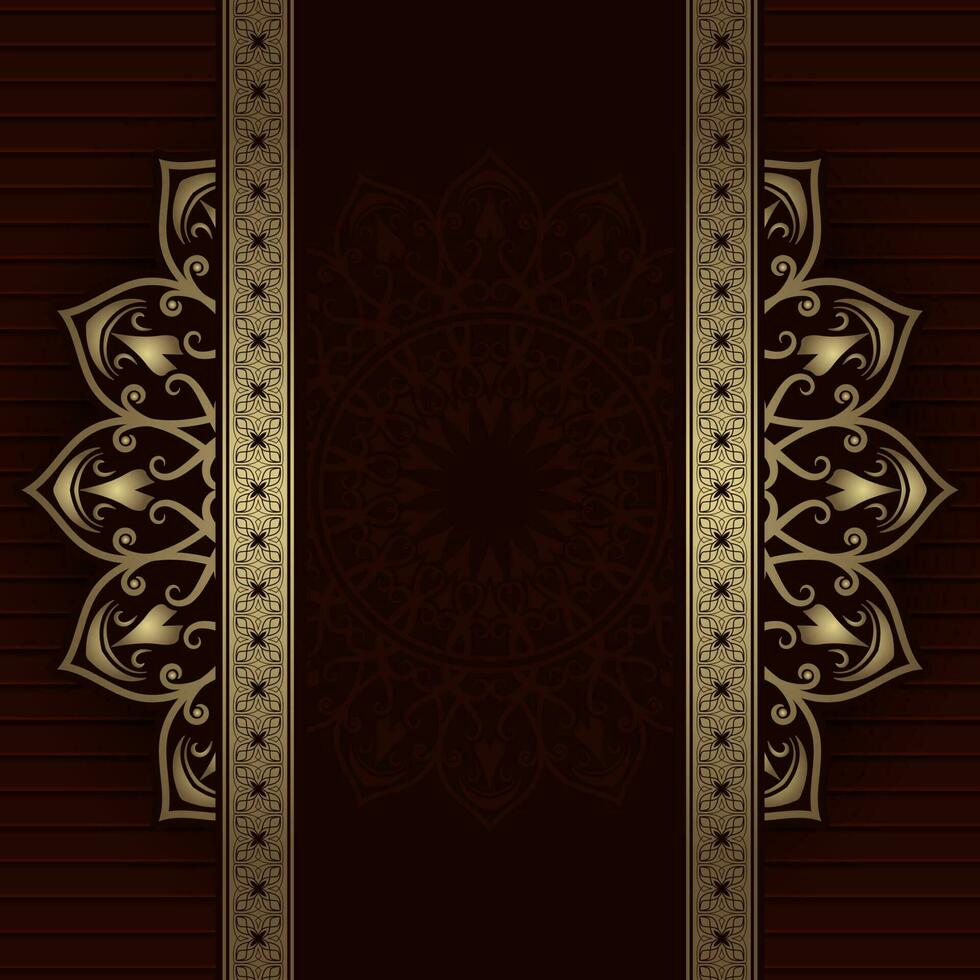 luxe achtergrond, met gouden mandala-decoratie vector