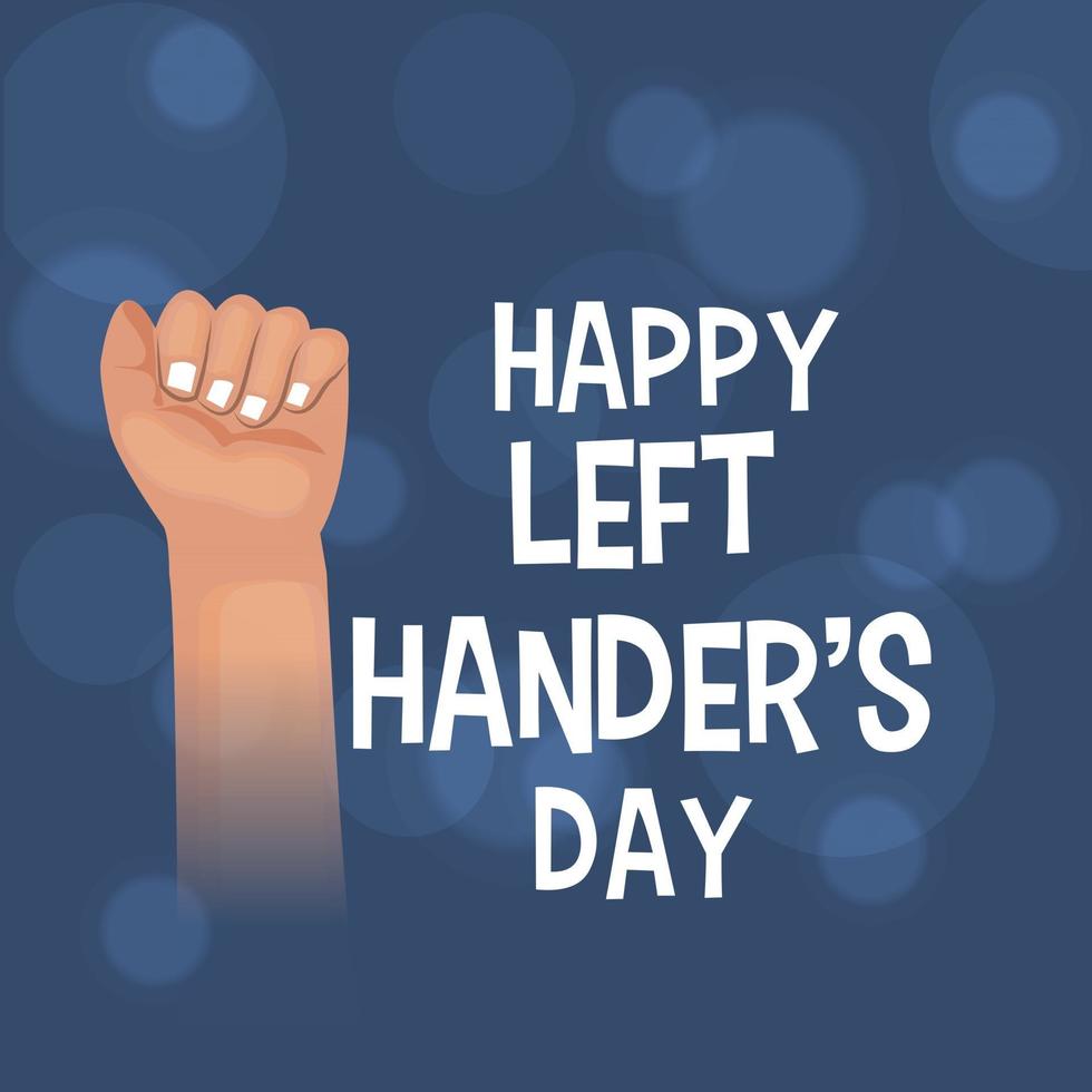 vectorillustratie van een achtergrond voor happy left handers day vector