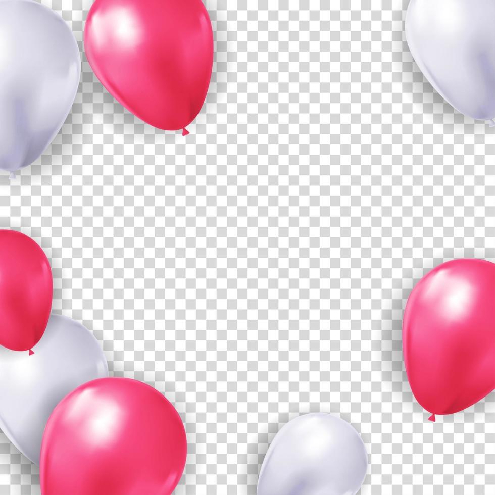 realistische 3D-ballon voor feestvakantie achtergrond vector