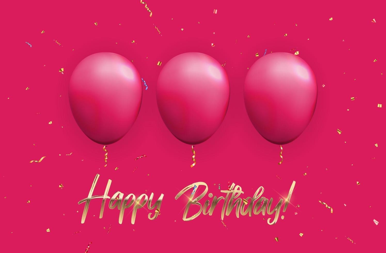 kleur glanzend gelukkige verjaardag ballonnen banner achtergrond vector illustratie eps10