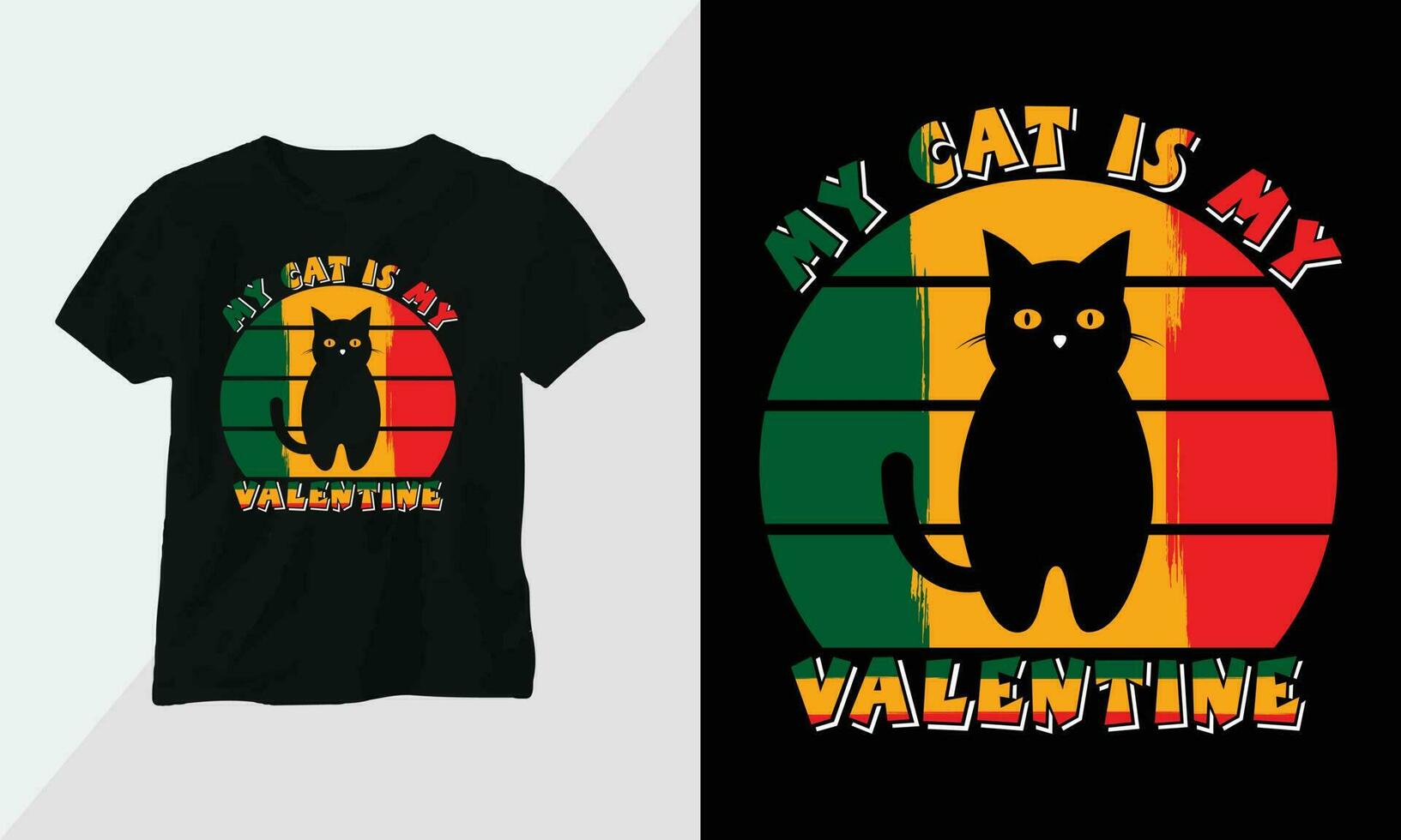 mijn kat is mijn Valentijn - kat t-shirt en kleding ontwerp. vector afdrukken, typografie, poster, embleem, festival