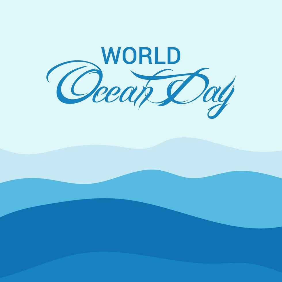 vector illustratie van een achtergrond voor wereld oceaan dag.