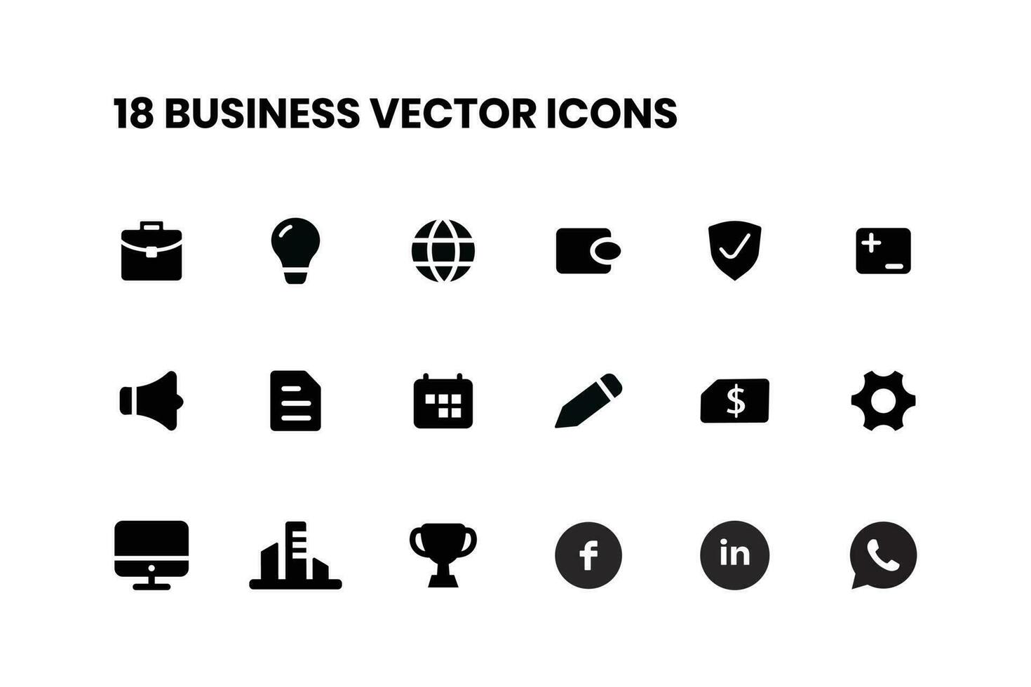 een reeks van modern, afgeronde sociaal media pictogrammen en bedrijf pictogrammen in zwart kan worden gebruikt naar toevoegen een tintje van verfijning naar uw zakelijke ontwerp. vector