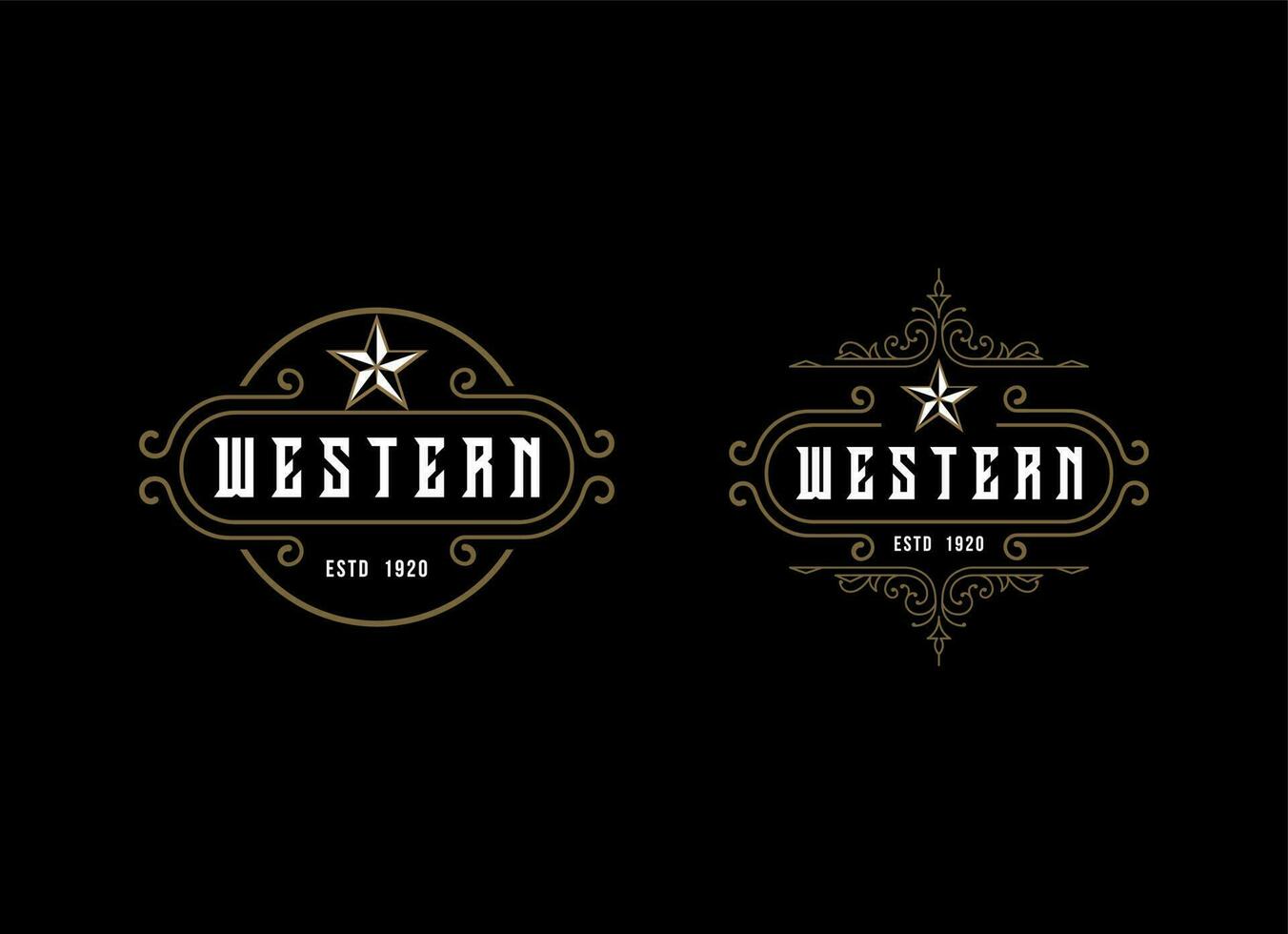 vintage land embleem typografie voor westerse bar restaurant logo ontwerp inspiratie vector