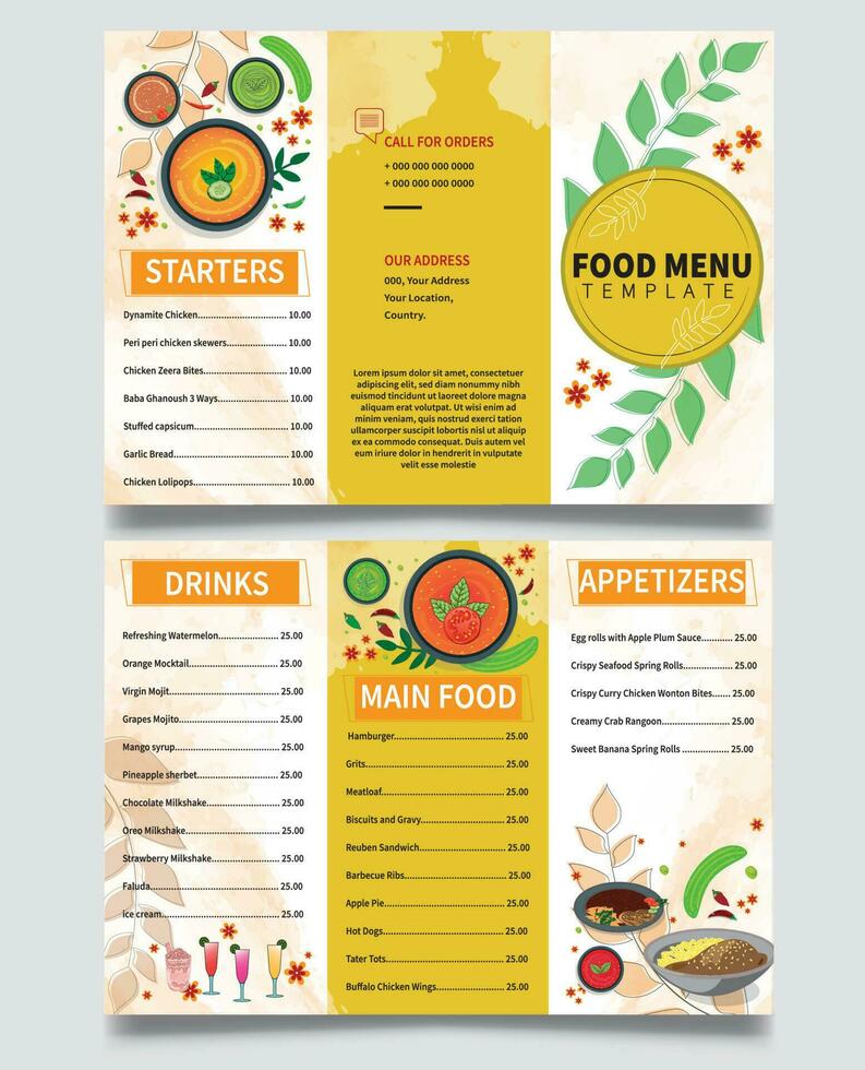 voedsel menu brochure ontwerp vector