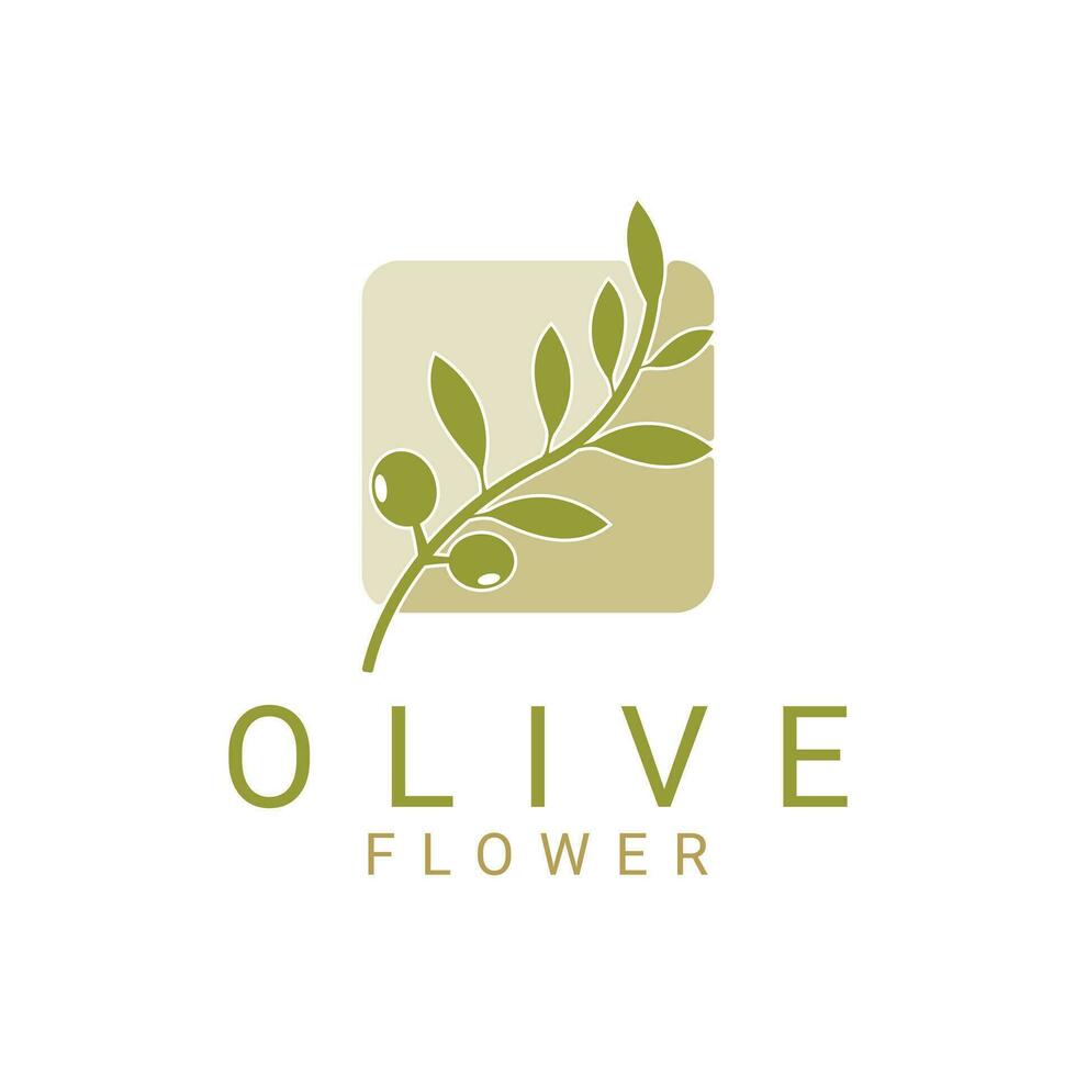 olijf- blad bloem logo ontwerp concept vector