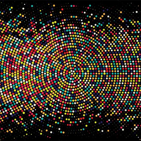 Abstracte kleurrijke cirkel halftone achtergrond vector