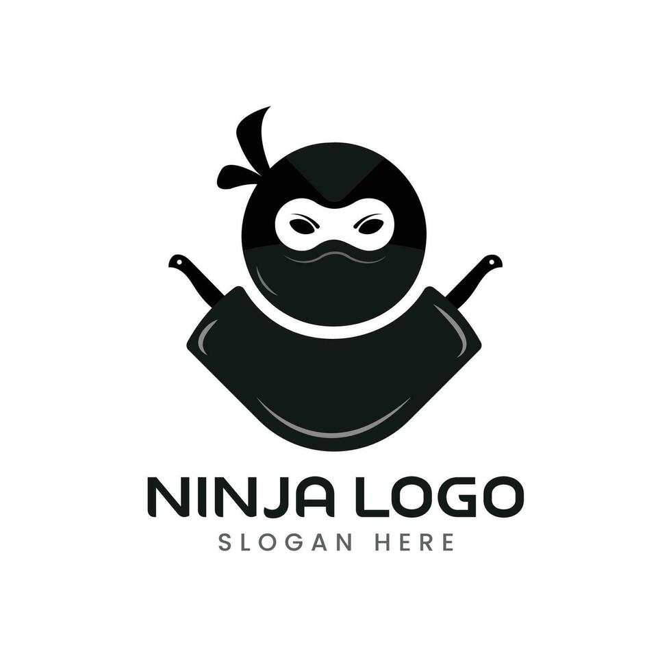 Ninja logo ontwerp sjabloon vector sjabloon.