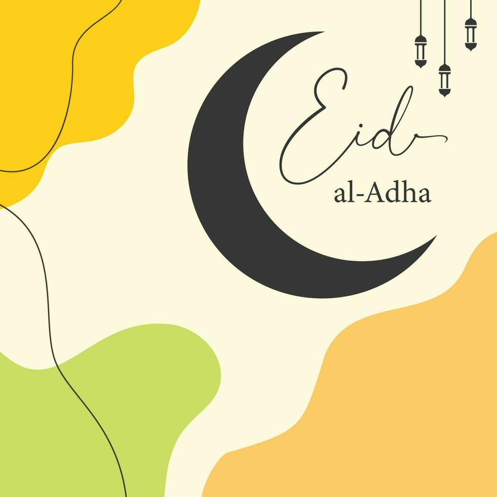 reeks sociaal media post sjabloon van eid al adha evenement. vector