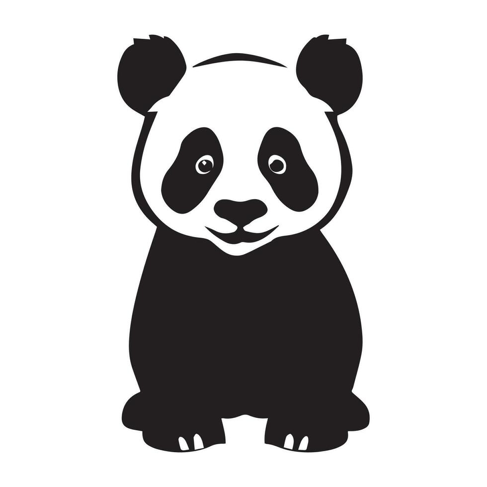 panda vector illustratie, beer vector lijn kunst illustratie, beer vector silhouet