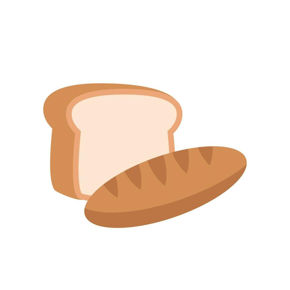 gemakkelijk brood vector illustratie geïsoleerd Aan wit achtergrond. brood tekenfilm