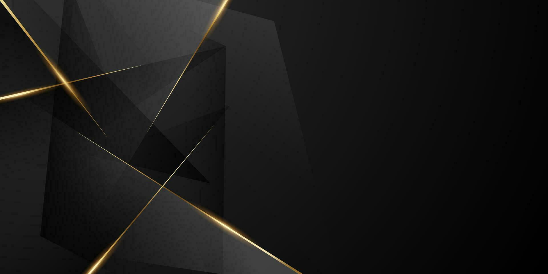 abstract modern ontwerp zwart achtergrond met luxe gouden elementen vector illustratie.