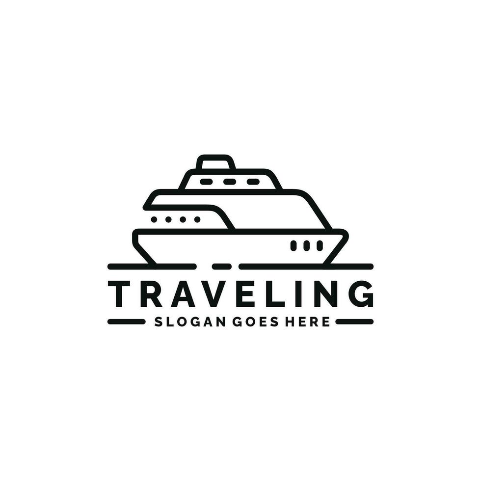 schip logo ontwerp vector illustratie