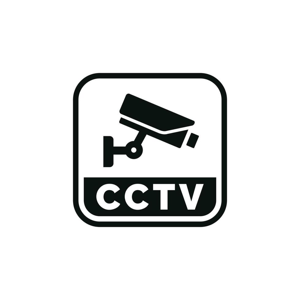 waarschuwing cctv toezicht sticker icoon geïsoleerd Aan wit achtergrond vector