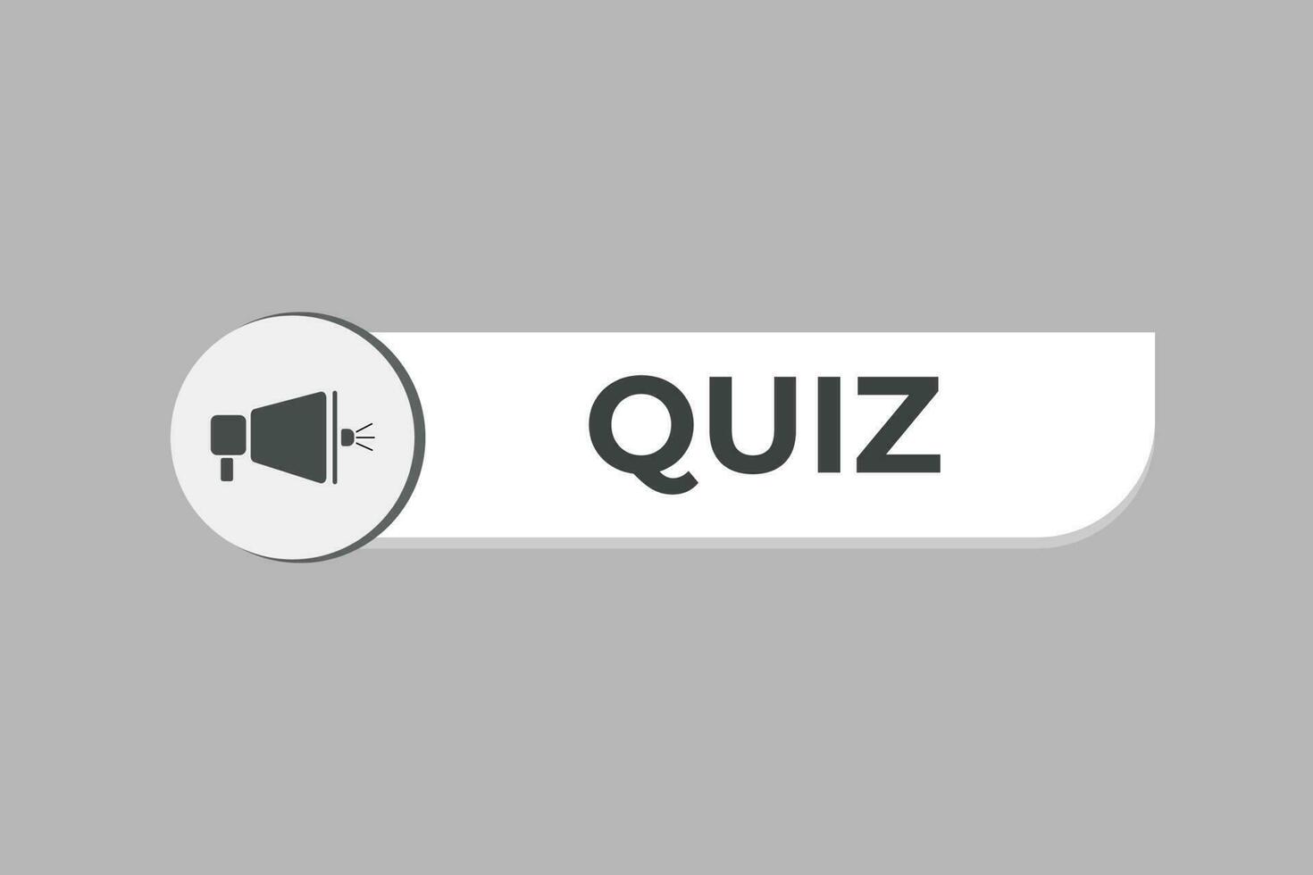 quiz knop. toespraak bubbel, banier etiket quiz vector