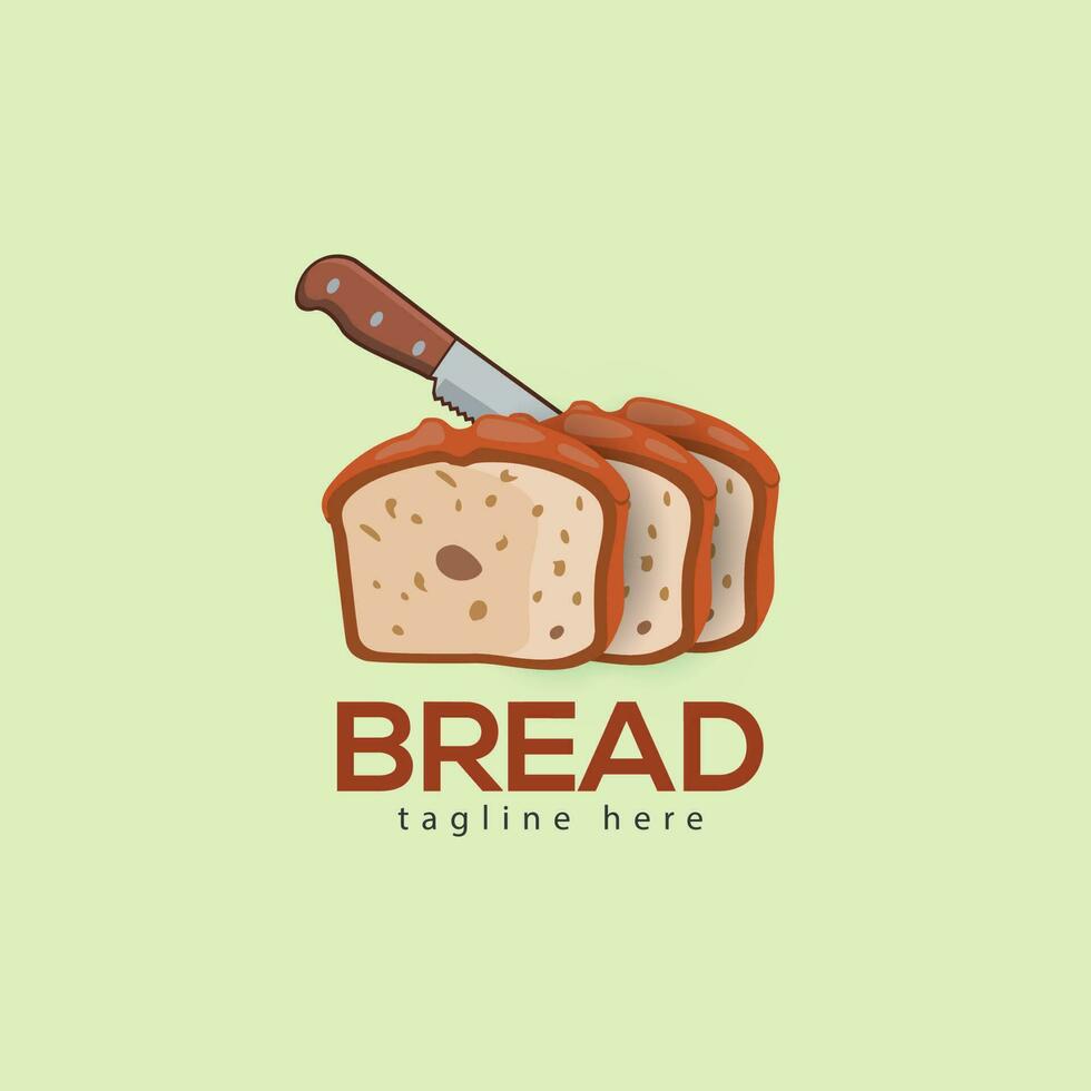 brood logo met challah illustratie vector ontwerp, hoge kwaliteit premie brood klem kunst, en icoon ontwerp sjabloon elementen met mes en vector brood kleur.