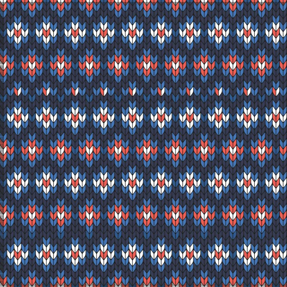 blauw oranje wit kleur naadloos gebreid patroon met verticaal strepen.illustratie. vector