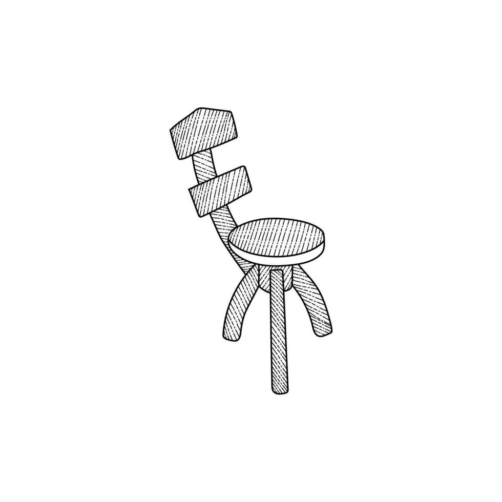 luxe stoel logo ontwerp, logo kamer decoratie, interieur, illustratie sjabloon ontwerp. vector
