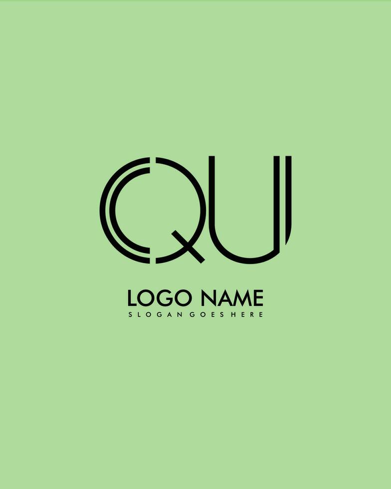 qu eerste minimalistische modern abstract logo vector