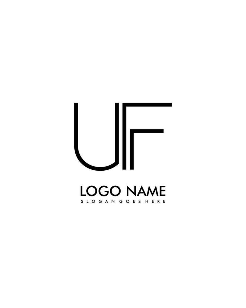 uf eerste minimalistische modern abstract logo vector