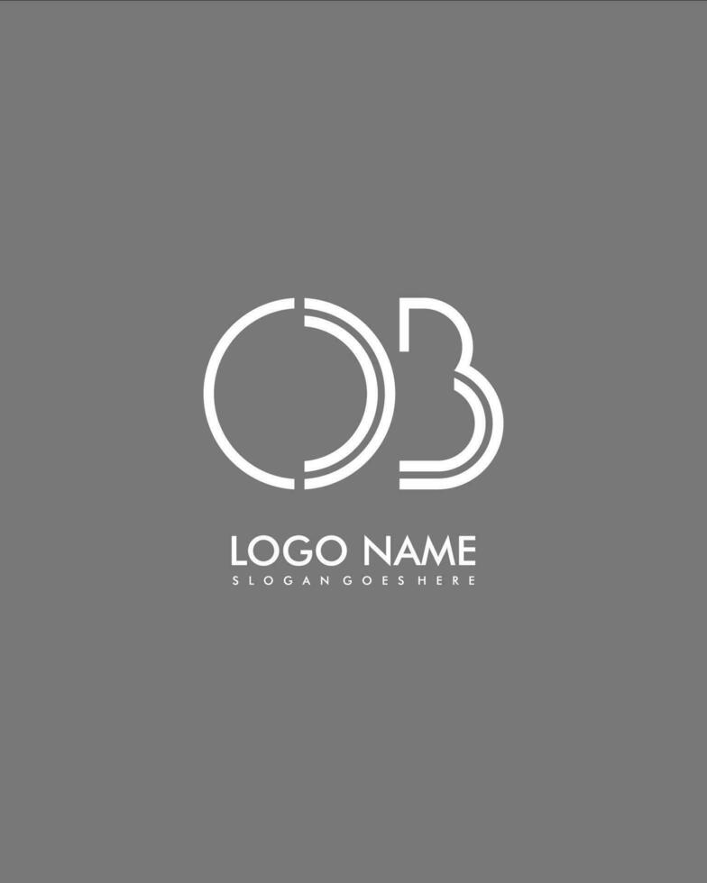 ob eerste minimalistische modern abstract logo vector