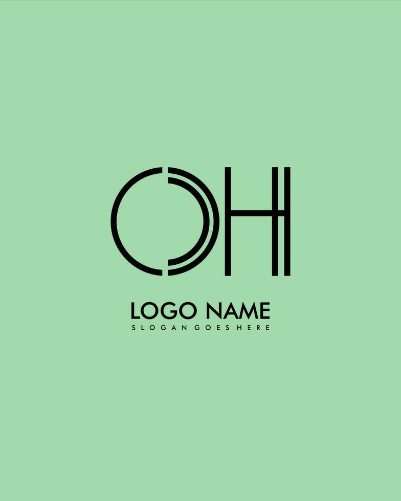 Oh eerste minimalistische modern abstract logo vector