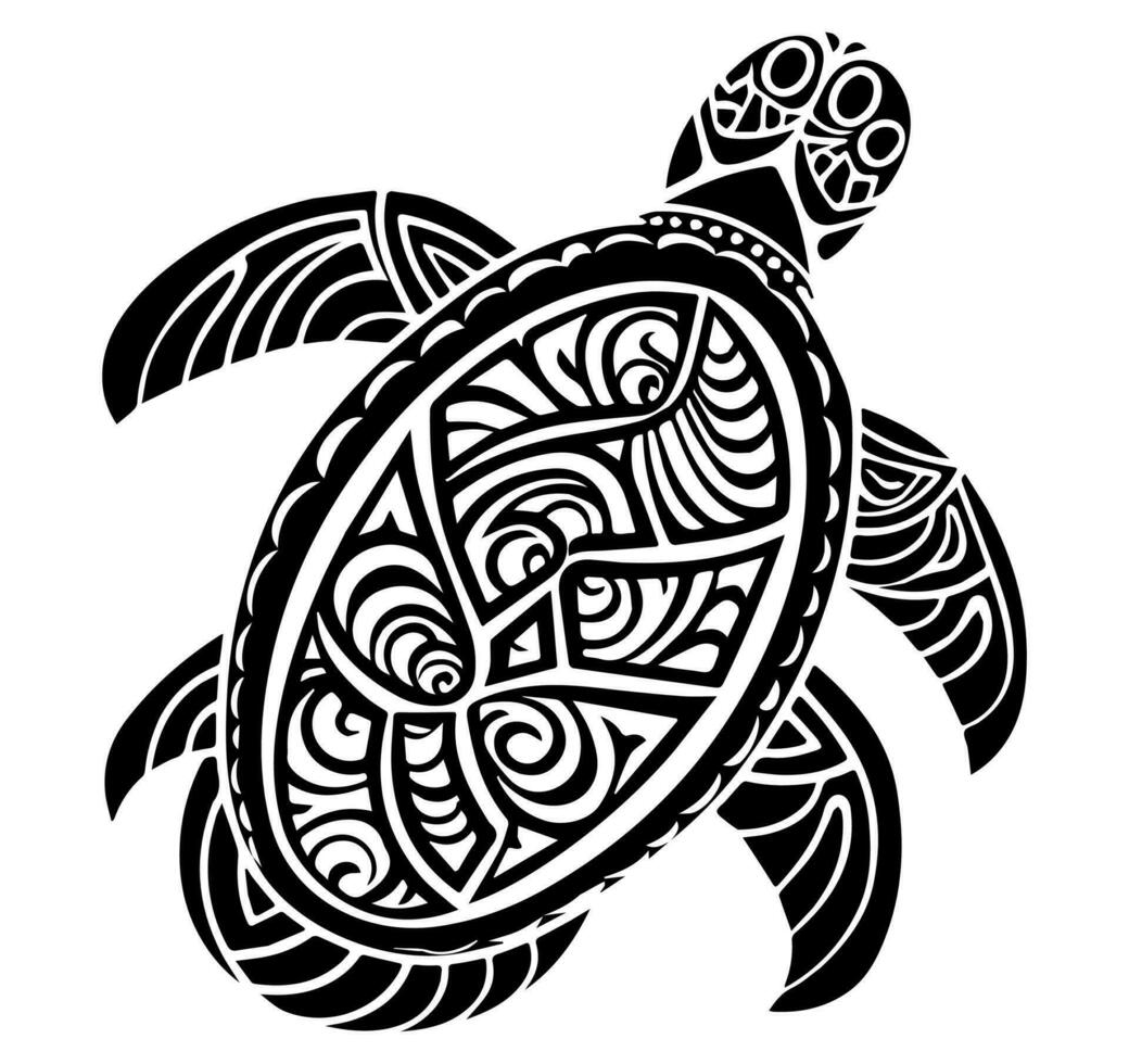 reeks van polynesisch elementen, icoon, glyph, vector, isoleren, silhouet, totem, tatoeëren vector