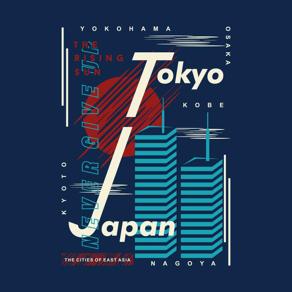 grafisch, typografie vector, illustratie, voor afdrukken t shirt, met tokyo Japan modern stijl vector