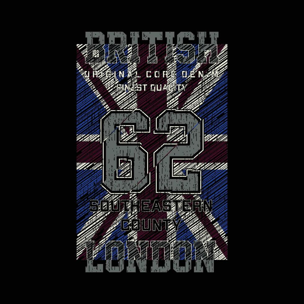 Londen Brits abstract vlag grafisch illustratie, typografie vector, voor gewoontjes t overhemd afdrukken vector