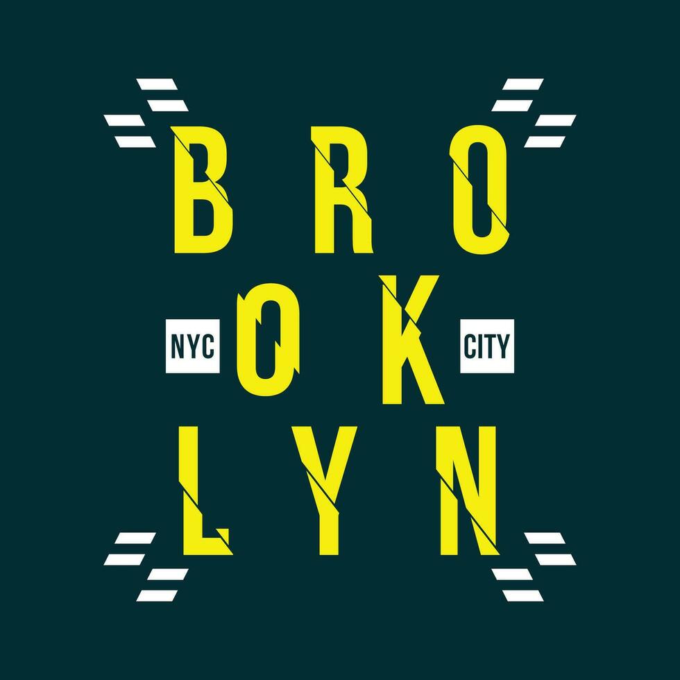 Brooklyn abstract grafisch, typografie vector, t overhemd afdrukken, gewoontjes stijl, en andere gebruik vector