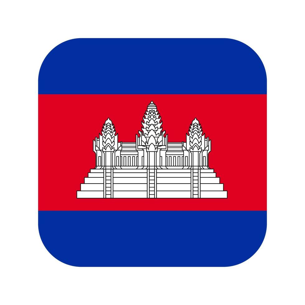 Cambodja vlag eenvoudige illustratie voor onafhankelijkheidsdag of verkiezing vector