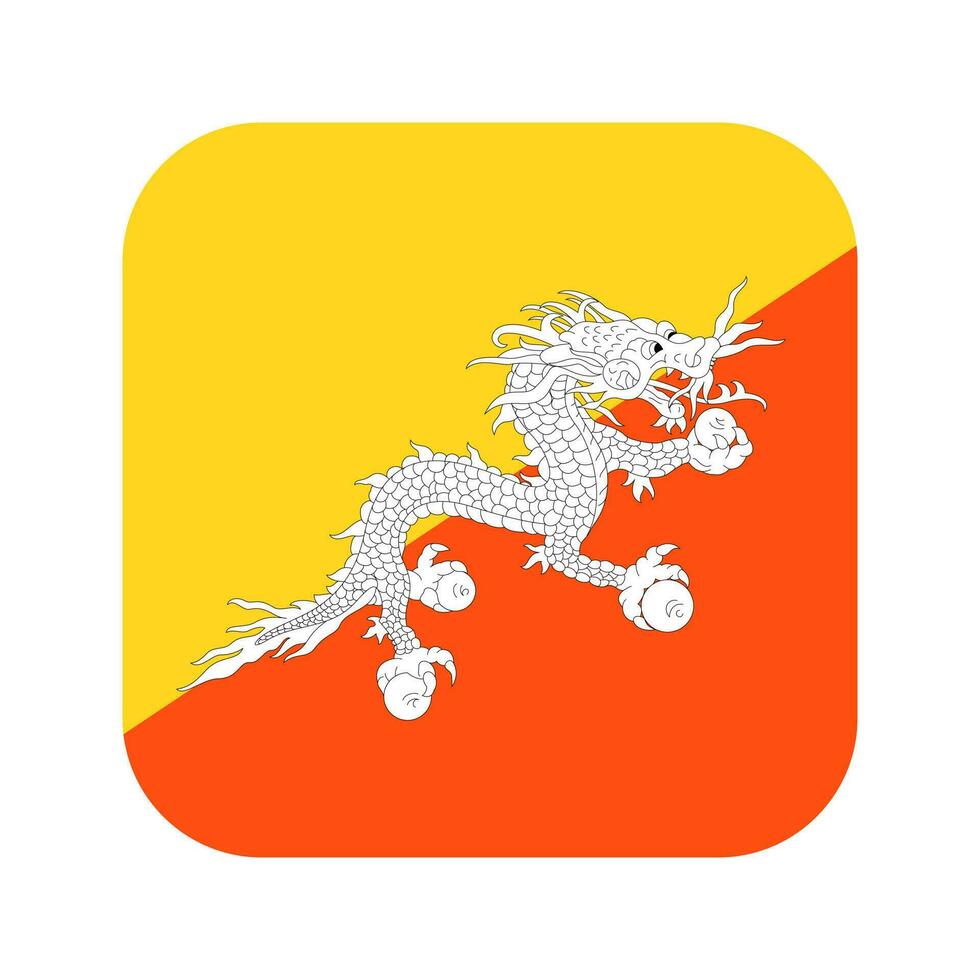 Bhutan vlag eenvoudige illustratie voor onafhankelijkheidsdag of verkiezing vector