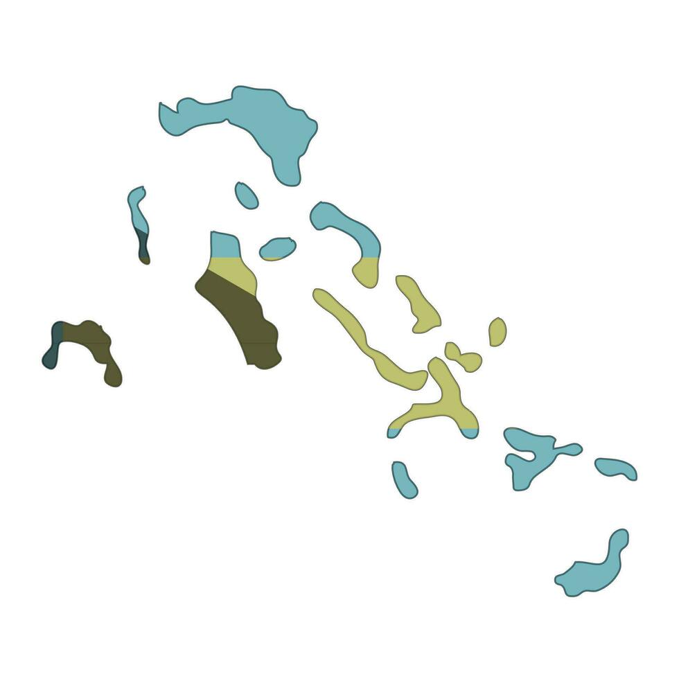 Bahamas kaart silhouet met vlag geïsoleerd Aan wit achtergrond vector